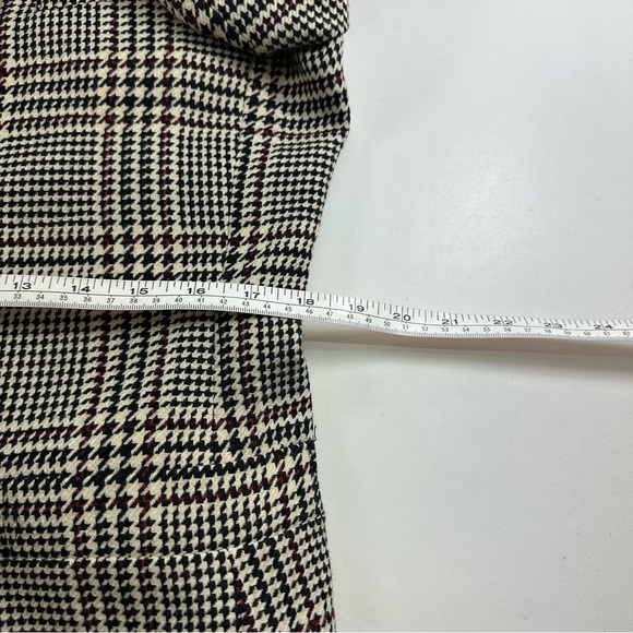 Kasper For ASL Black Houndstooth Blazer Jacket Size 12 Wool Blend Lined Padded - Picture 10 of 10
